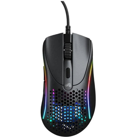 Gaming mouse with RGB lighting on a white background