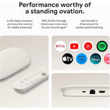 Google TV Streamer 4K HDR with 32GB Storage, Dolby Vision, Smart Home Control & Voice Remote - Porcelain