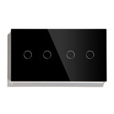 Gopeta, 2+2 Gang Smart Wi-Fi Touch Switch 600W with Glass Panel