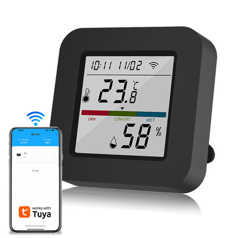 Gopeta, Tuya Smart WiFi Remote Control with Temperature & Humidity Monitor and Screen