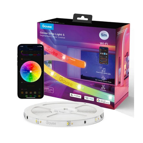 Govee RGBIC Wi-Fi + Bluetooth LED Strip Lights With Protective Coating (5M) - H612A