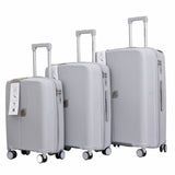 American Luggage ABS Trolley Hard Luggage Set of 3 (20,24,28 Inch) - Grey