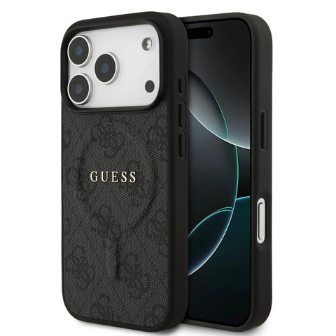 Guess, MagSafe 4G PU Leather Case with Classic Logo, iPhone 17 Pro Max
