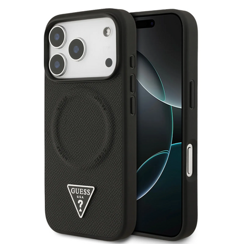 Guess, MagSafe PU Leather Case with Triangle Logo, iPhone 17 Pro