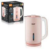 RAF High-Power 1500W Electric Glass Kettle with 360° Swivel Base - 1.8L