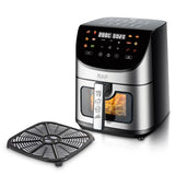 RAF 8L Smart Air Fryer with Tuya Mobile App Control, Stainless Steel Body, Temperature Control, Touch Screen - 1700W