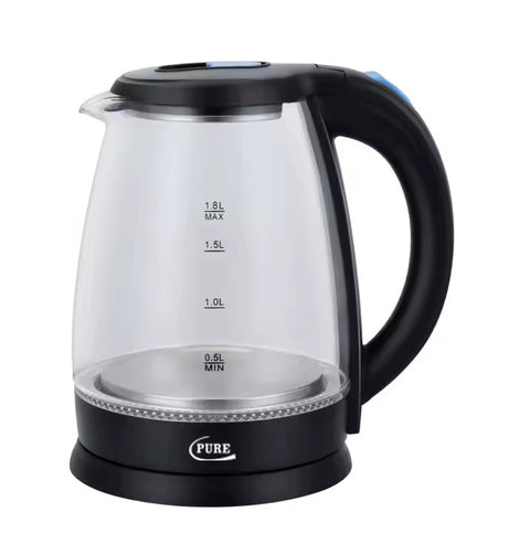 PURE Borosilicate Glass Electric Kettle with Auto Shut-Off – 1.8 L, 1500 W