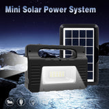 Easy Power Solar Lighting System with 3 LED Bulbs 3600mAh Battery Portable Solar Generator with USB Phone Charging Torch & Multi Output Cables Model