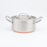 Osfe 7 Pcs Stainless Steel Cookware Set (24-28cm) - Includes 24cm & 28cm Casseroles with Glass Lids, 24cm Fry Pan, and 16cm Sauce Pan with Glass Lid (3-Layer Stainless Steel, 2.0mm Thickness)