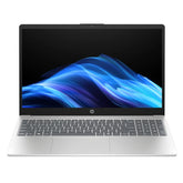 HP 15-fd2022ne 15.6" FHD AI Laptop – Intel Core Ultra 7 255U, 8GB DDR5-5600 RAM, 512GB NVMe M.2 SSD, DOS, English/Arabic Keyboard, Natural Silver, 1-Year Warranty