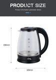 PURE Borosilicate Glass Electric Kettle with Auto Shut-Off – 1.8 L, 1500 W