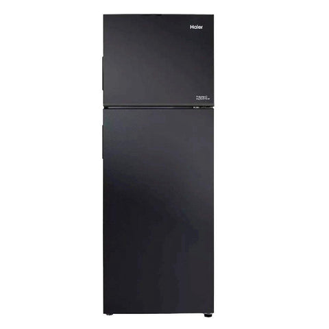 Haier Top Mount Refrigerator – 12.6 CFT / 357 L Top Freezer Fridge (Black)