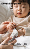 Electric Rechargeable Baby Nail File with LED Light and 5 Grinding Heads