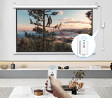 100-Inch Motorized Projector Screen Retractable Foldable Display with Remote Control, Matte White HD Viewing Screen
