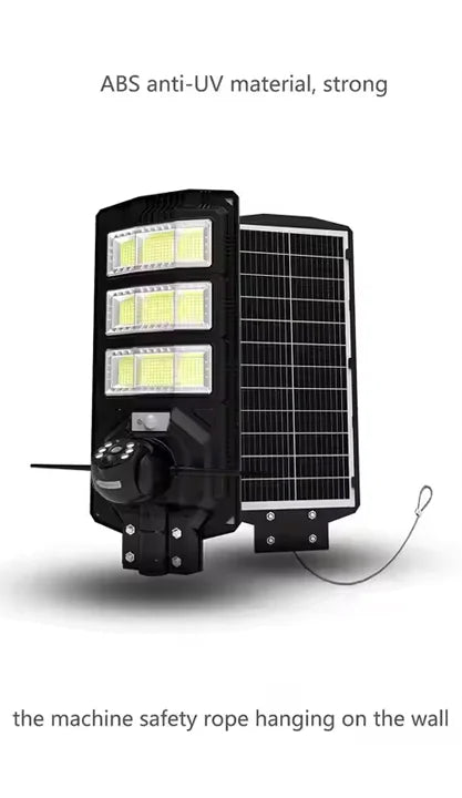 KKF 2-in-1 Solar Street Light 450W with 4G & 4K AI Security Camera, Night Vision, Motion Sensor, Mobile App & Remote Control for Outdoor Surveillance