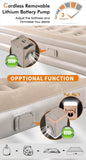 Double Inflatable Air Mattress with Electric Pump, Air Coil Support & 300 kg Capacity – 198 × 150 cm