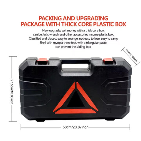 4-in-1 Emergency Electric Car Repair Kit with 5-Ton Jack and 480 Nm Impact Wrench