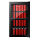Hisense Beverage Cooler RBC122N4ASU – 3.3 CFT, 94L Capacity, No Frost, Glass Door, Black