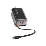 WiWU Helix Pro Wi-G027 67W GaN Fast Charger with Built-in USB-C Cable