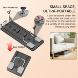 Black Bull Multi-Functional Foldable Pilates Reformer Abdominal Core Trainer with A B Roller Wheels for Workout Exercise