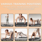 Black Bull Multi-Functional Foldable Pilates Reformer Abdominal Core Trainer with A B Roller Wheels for Workout Exercise