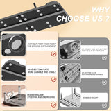 Black Bull Multi-Functional Foldable Pilates Reformer Abdominal Core Trainer with A B Roller Wheels for Workout Exercise