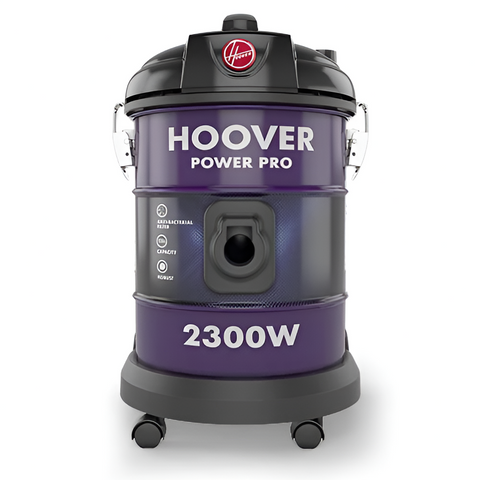 Hoover HT85-T3-ME, Power Pro Drum Vacuum Cleaner 2300W, 22L Capacity with Anti-Bacterial Bag