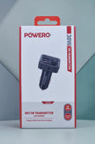 شاحن السيارة Powero+ Sky مع مرسل FM ودعم PD بقدرة 30W - أسود