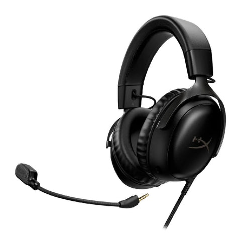 HyperX Cloud III Gaming Headset with 53MM Drivers, Detachable Noise-Canceling Microphone & Multi-Platform Compatibility - Black