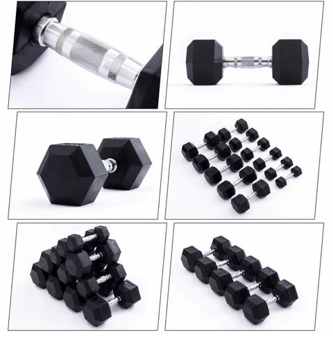 IVANKO Hex Dumbbells Pair – Cast Iron, Non-Slip Grip (6Kg, 8Kg, 15Kg, 30Kg)