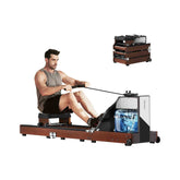 KingSmith Water Rowing Machine With Tri-Fold Patent - Walnut