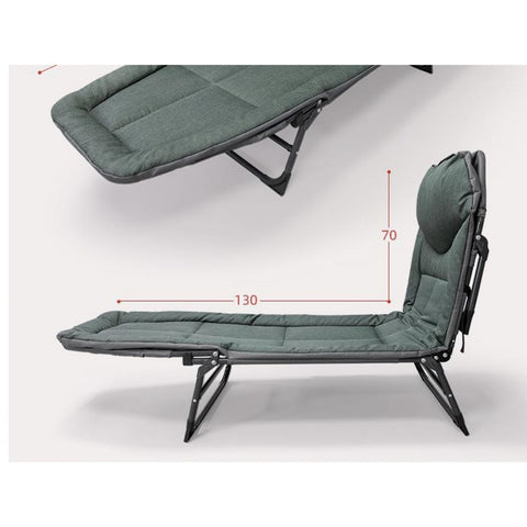 KKF 2-in-1 Foldable Lounge Chair Bed – Adjustable Recliner with High-Density Foam
