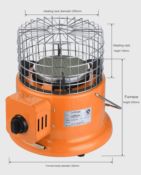 KKF 2-in-1 Portable Gas Heater & Cooking Stove for Outdoor Camping