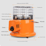 KKF 2-in-1 Portable Gas Heater & Cooking Stove for Outdoor Camping