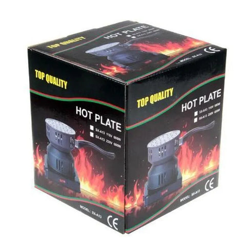 KKF, 600W Electric Charcoal Starter Hot Plate 220V with Rapid Ignition, Thick Heating Plate & Removable Tray