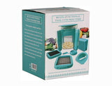 KKF, All-in-One Multifunctional Vegetable Chopper & Slicer with Blade Storage Box, Stainless Steel Blades