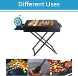 KKF Large Portable & Foldable Charcoal Barbecue Grill with Manual Blower - 90 × 30 cm