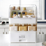 KKF, Multifunctional Kitchen Spice Organizer Rack with Dustproof Lid & Condiment Containers