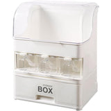 KKF, Multifunctional Kitchen Spice Organizer Rack with Dustproof Lid & Condiment Containers