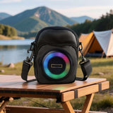 KKF, Multifunctional Shoulder Bag with 8W Bluetooth 5.4 Speaker, 4 Inch Woofer, TWS, FM, USB & TF Playback, 2500mAh Battery (19×13×8 cm)