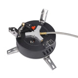 KKF Portable 5-Burner Camping Gas Stove with Windproof, Folding Design & Storage Bag - 11000W