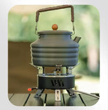 KKF Portable 5-Burner Camping Gas Stove with Windproof, Folding Design & Storage Bag - 11000W