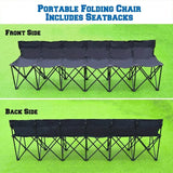 KKF Portable 6-Person Collapsible Outdoor Chair with Carry Bag