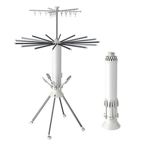 KKF, Premium Octopus Folding Clothes Drying Rack with Adjustable Multi-Layer Hangers, Aluminium Alloy Frame & Universal Wheels