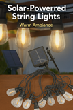 KKF Solar Powered 6.5M Flame Effect String Lights with Meteor Shower Flicker & IP44 Weather Resistance