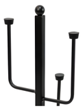 KKF, Vertical Glass Holder Stand with Wooden Base, 42cm Freestanding Metal Countertop Glass Organizer