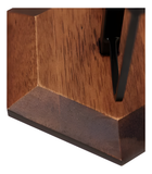 KKF, Vertical Glass Holder Stand with Wooden Base, 42cm Freestanding Metal Countertop Glass Organizer