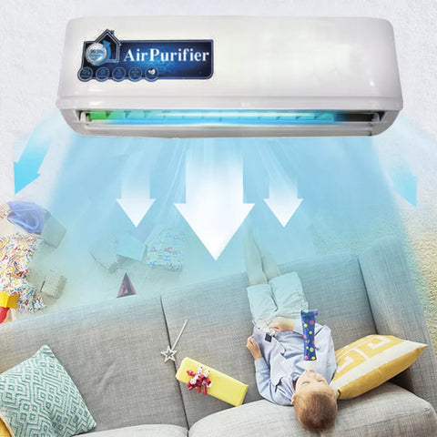 KKF Wall Mounted Air Purifier with Ozone, UV & Anion Purification Technology - 600m³/h