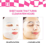 Korean ELLE Deep Collagen Color Changing Mask β Anti-Aging, Hydrating & Firming Mask with Collagen, Peptides & Centella β Long-Wear 2-3 Hour or Overnight treatment mask for Radiant Youthful Skin- 4 Packs