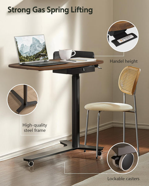 Kingsmith ETD2 Pneumatic Height Adjustable Table - Walnut